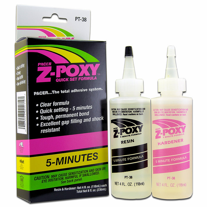 Epoxy Adhesive Pacer ZAP Z-POXY 5 Minute 236ML