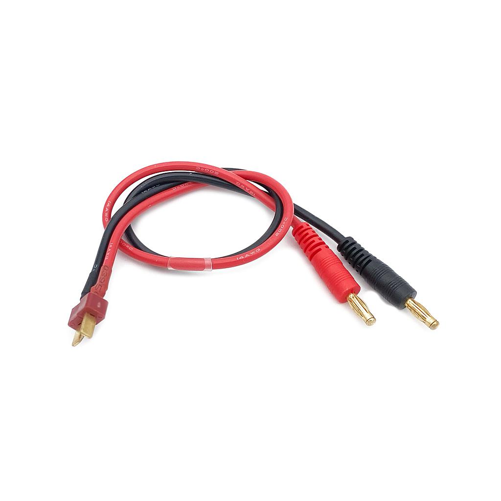 T Type Male to 4mm Banana Plug Charge Lead (300mm)