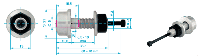 Prop Adapter 5mm / M8 for AXI 28XX