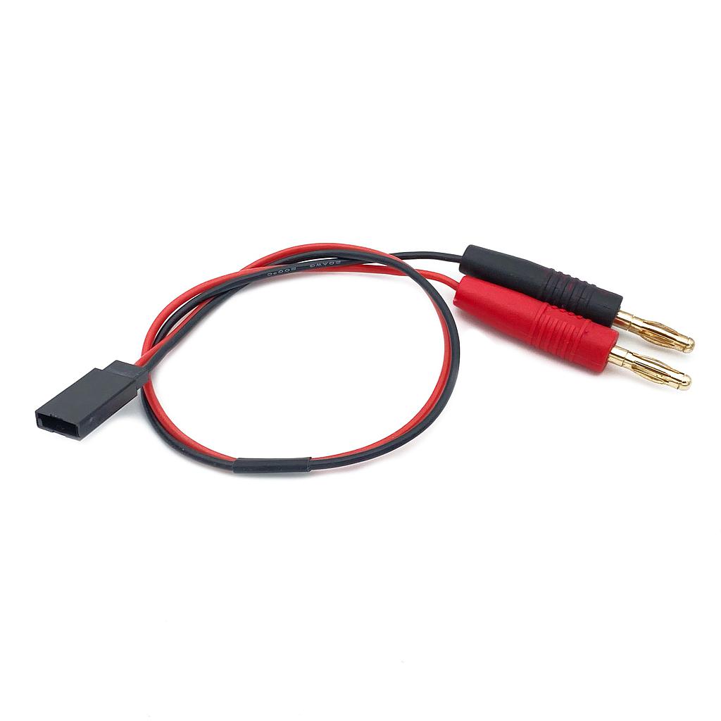 Futaba Male to 4mm Banana Plug Charge Lead (300mm)