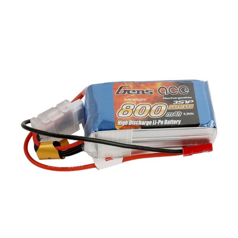 Gens Ace 800mAh 3S 11.1V 45C Lipo Battery