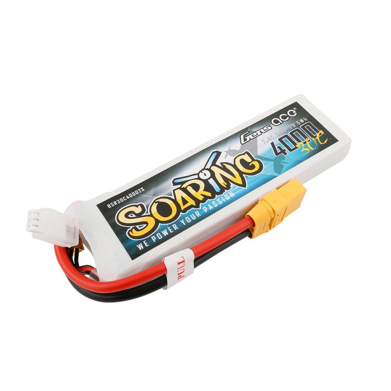 Batería LiPo Gens ACE Soaring 2s 7.4V 4000mAh 30C