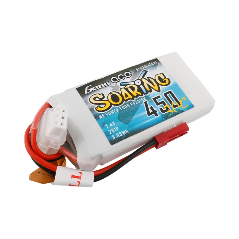 Batería LiPo Gens ACE Soaring 2s 7.4V 450mAh 30C