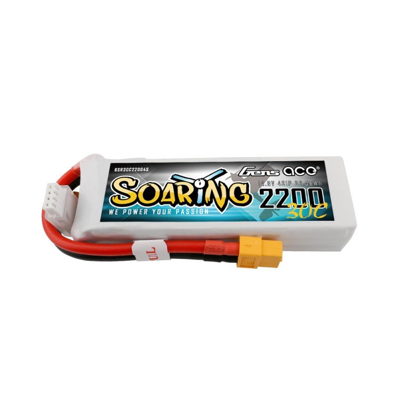 Batería LiPo Gens ACE Soaring 4s 14.8V 2200mAh 30C