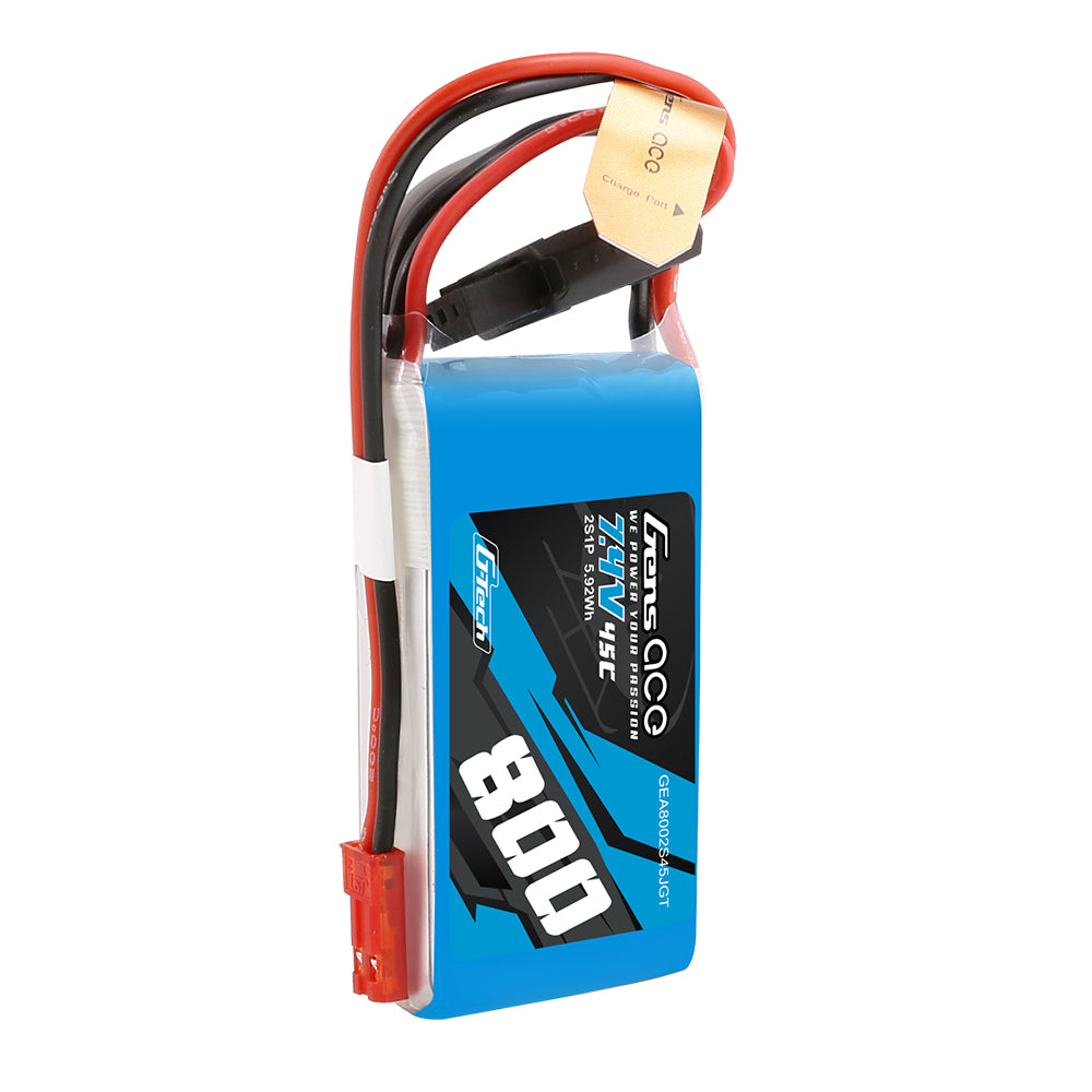 Gens Ace G-Tech 800mAh 2S 7.4V 45C Lipo Battery