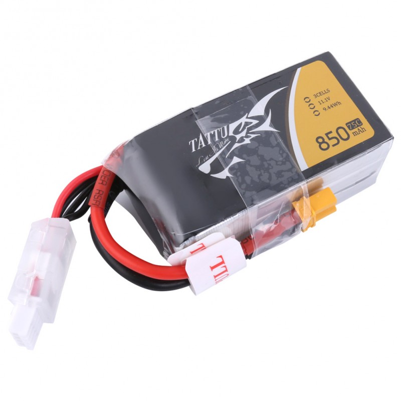 TATTU 850mAh 11.1V 3S 75C Lipo Battery