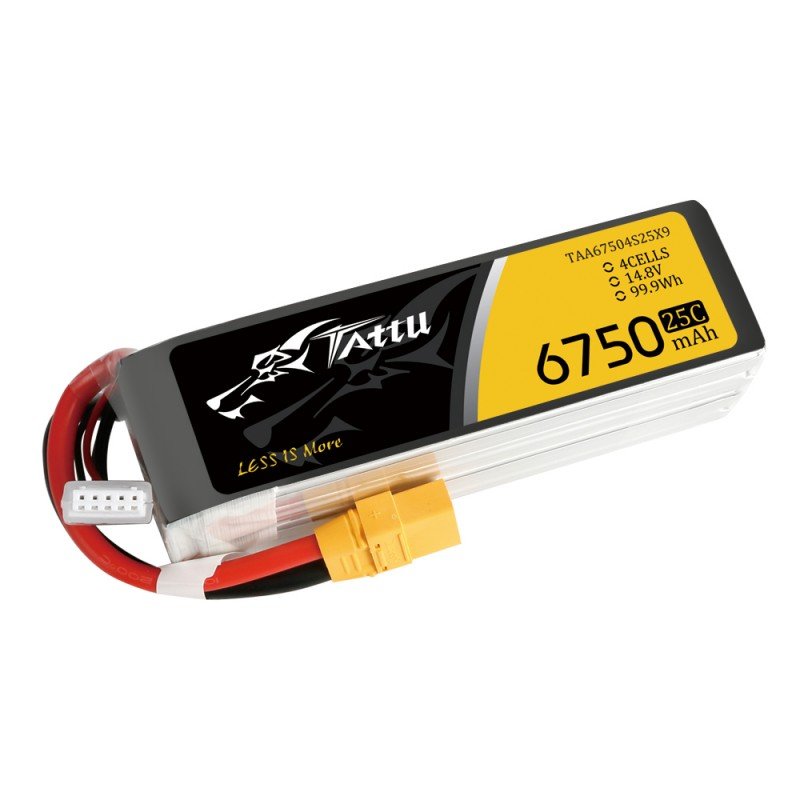 TATTU 6750mAh 14.8V 25C Lipo Battery