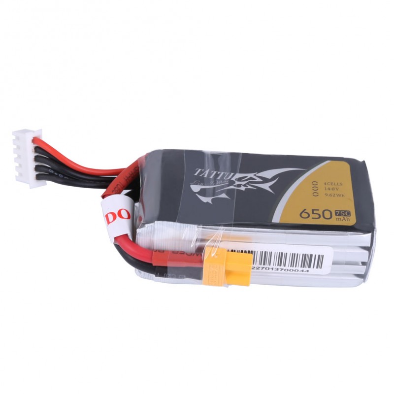 TATTU 650mAh 4S 14.8V 75C Lipo Battery