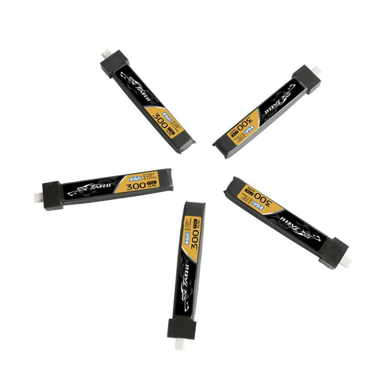 TATTU 300mAh 3.8V 75C HV LiPo Battery BT 2.0 Connector (5pcs)