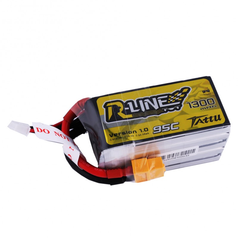 TATTU 1300mAh 5S 18.5V 95C Lipo Battery - R-Line