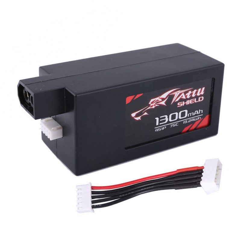 TATTU Shield 1300mAh 14.8V 75C Lipo Battery - Hardcase