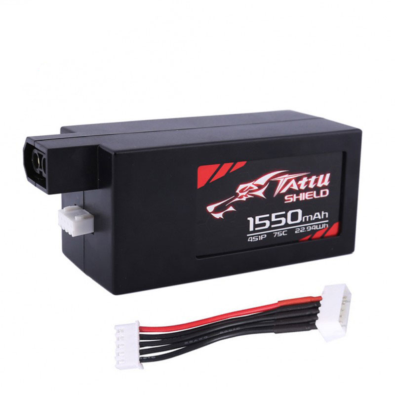 TATTU Shield 1550mAh 14.8V 75C Lipo Battery - Hardcase