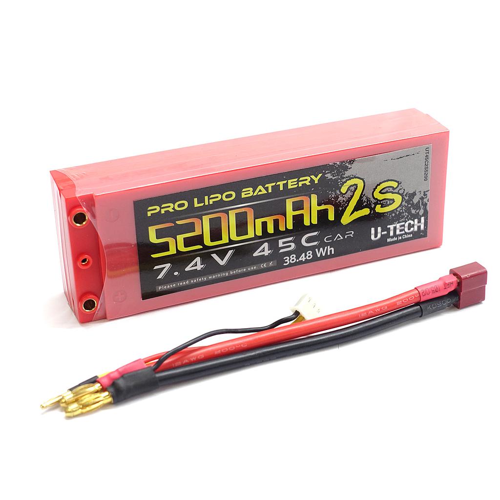 Batería LiPo U-TECH PRO 2s 7.4V 5200mAh 45C - HardCase