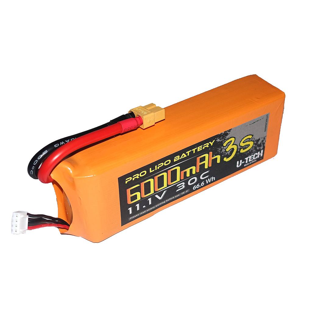 Batería LiPo U-TECH PRO 3s 11.1V 6000mAh 30C