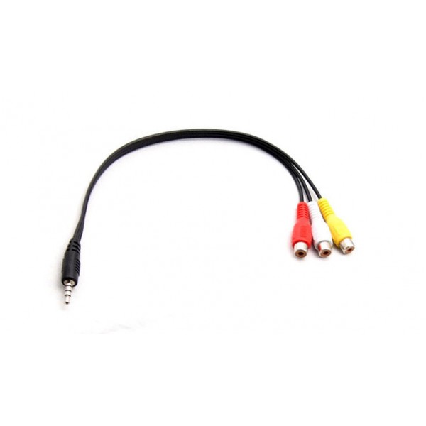 Cable AV jack 4P 3.5mm a RCA hembra  30cm