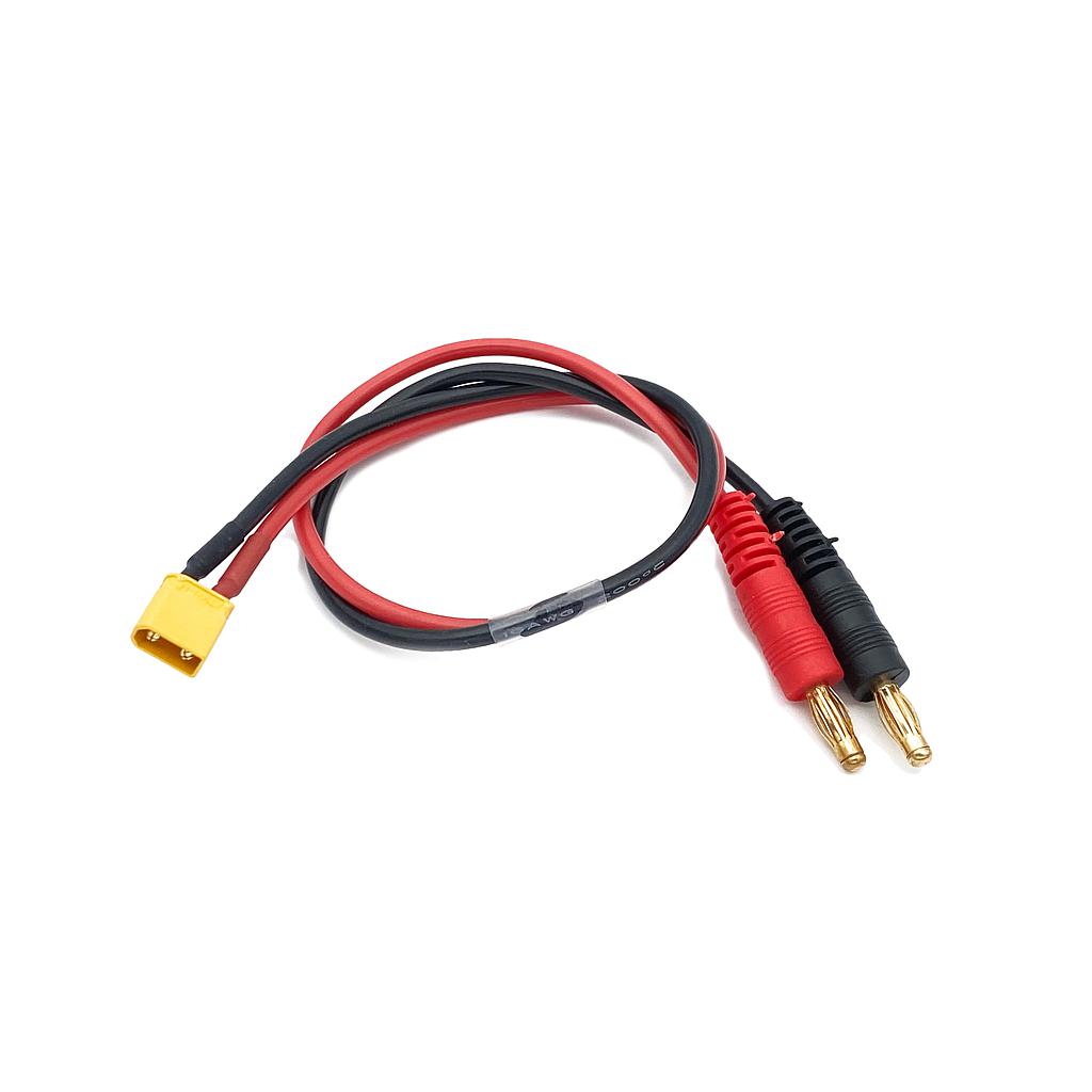 XT30 Male to 4mm Banana Plug Charge Lead (300mm)