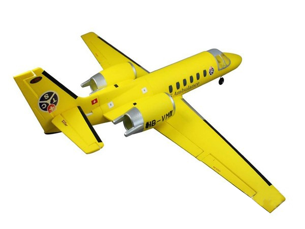 Dynam Cessna 550 Turbo Jet V3 Twin 64mm EDF PNP (Yellow)