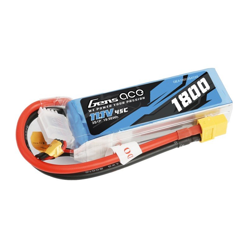 Batería LiPo Gens Ace G-Tech 3s 11.1V 1800mAh 45C