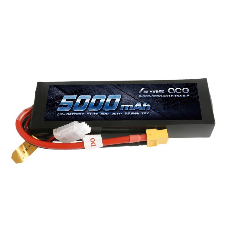 Batería LiPo Gens ACE 3s 11.1V 5000mAh 50C (Corta)