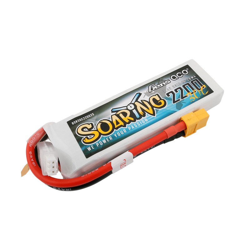 Batería LiPo Gens ACE Soaring 2s 7.4V 2200mAh 30C