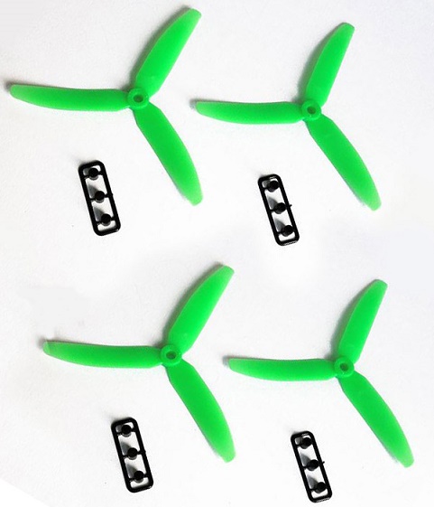 Helices tripala multicoptero ABS  5x3 CW/CCW verdes (2 parejas)