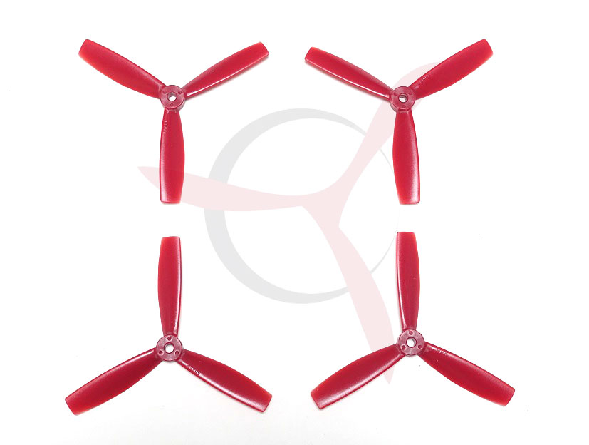 Hélice XSH 5045 tripala policarbonato fibra bullnose V2 Rojas (2 parejas)