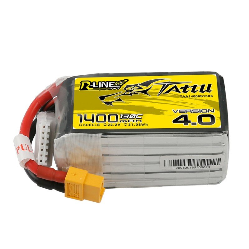 TATTU 1400mAh 6S 22.2V 130C Lipo Battery R-Line V4.0