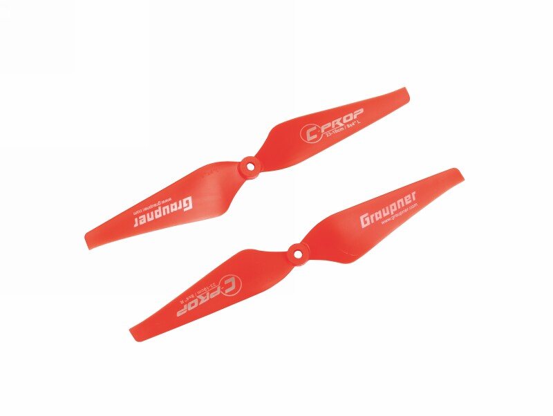 Graupner Copter Prop  9x4&quot;  5mm (pair) Red
