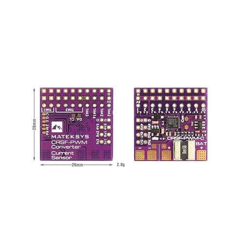 Matek Conversor CRSF a PWM con Sensor Consumo (Compatible con EXpressLRS)