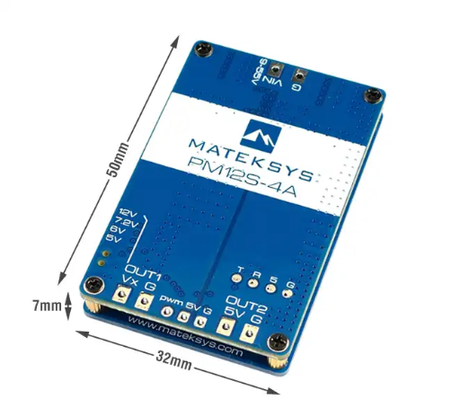 Matek PM12S-4A 3s - 12s UBEC DUO 4A/5~12V & 4A/5V With PWM Remote ON/OFF