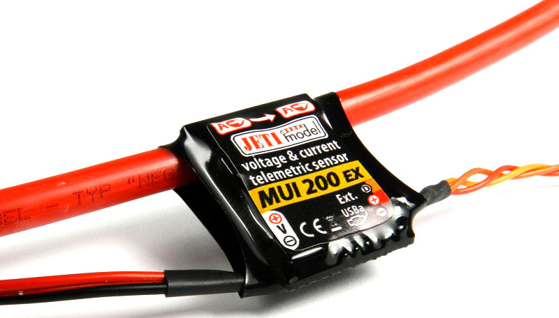 Jeti Telemetry Voltage &amp; Current Sensor MUI75 EX 200A