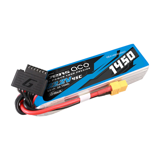 Gens Ace 1450mAh 6S 22.2V 45C  Lipo Battery