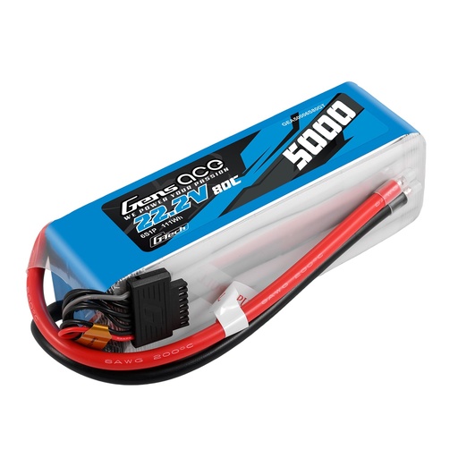 Gens Ace G-Tech 5000mAh 22.2V 80C  LiPo Battery (F5B)