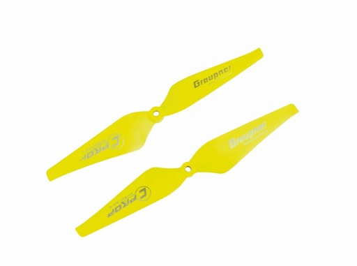 Graupner Copter Prop  9x4"  6mm (pair) Yellow