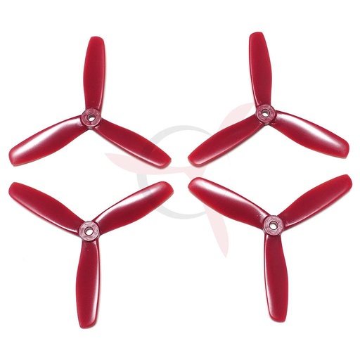 XSH 5045 Tri-blade bluntnose PC glass color RED (2 pairs)