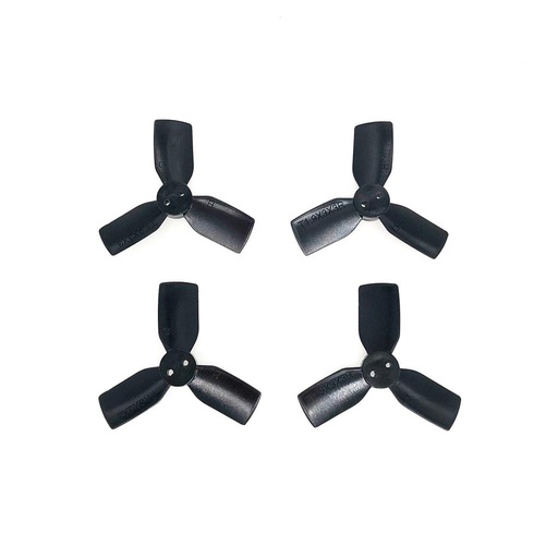 Hélices HQ Resistentes 1.9X3X3 Tri-pala Negras ( 2 Parejas)