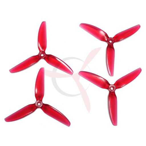 HQ Durable Prop  5x4.5X3 V1S Tri-blade Light Red (2 pairs )