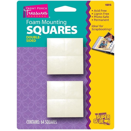 Cinta Adhesiva Cuadrada Doble Cara Super Glue Corp Foam 25x25mm 64pcs