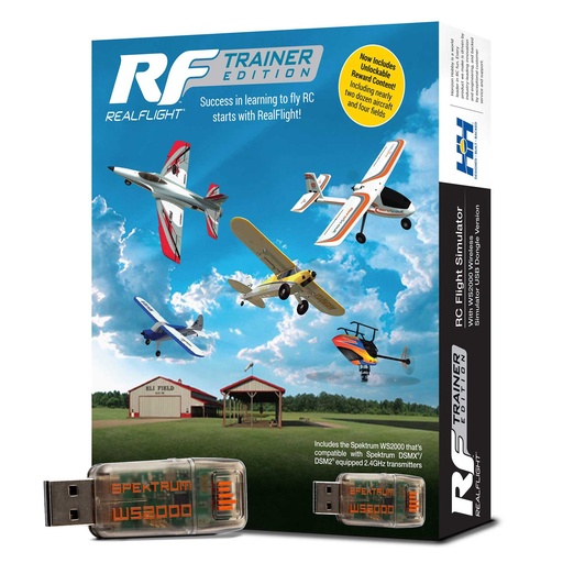 RealFlight Trainer Edition Simulador de Vuelo RC con Adaptador Spektrum WS2000 Inalámbrico