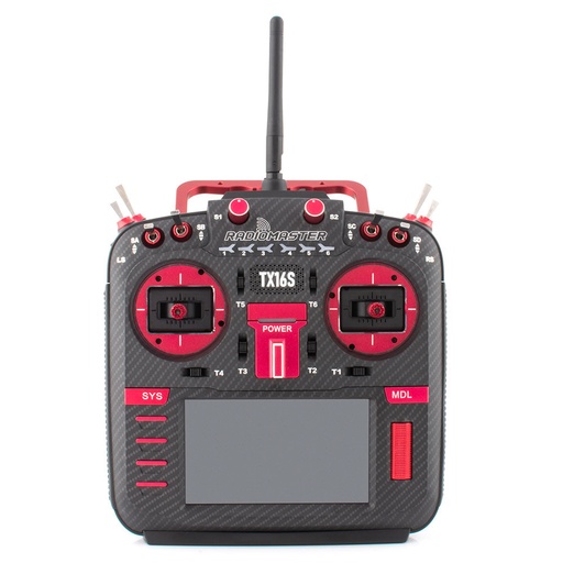 RadioMaster TX16S MKII MAX Hall V4.0 Carbon (ExpressLRS) Red
