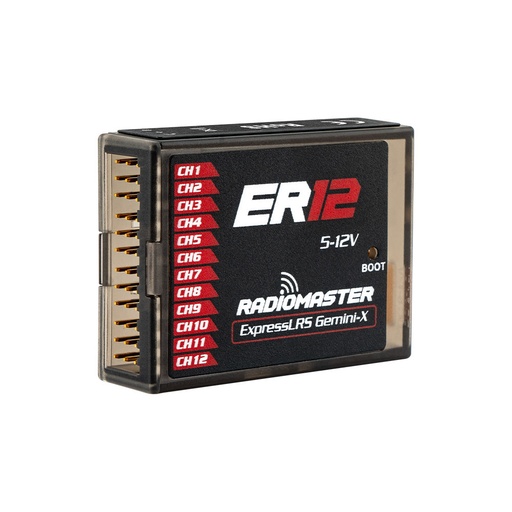 RadioMaster Receptor ER12 PWM Dual-Band GEMINI/GEMINI-X ELRS LBT