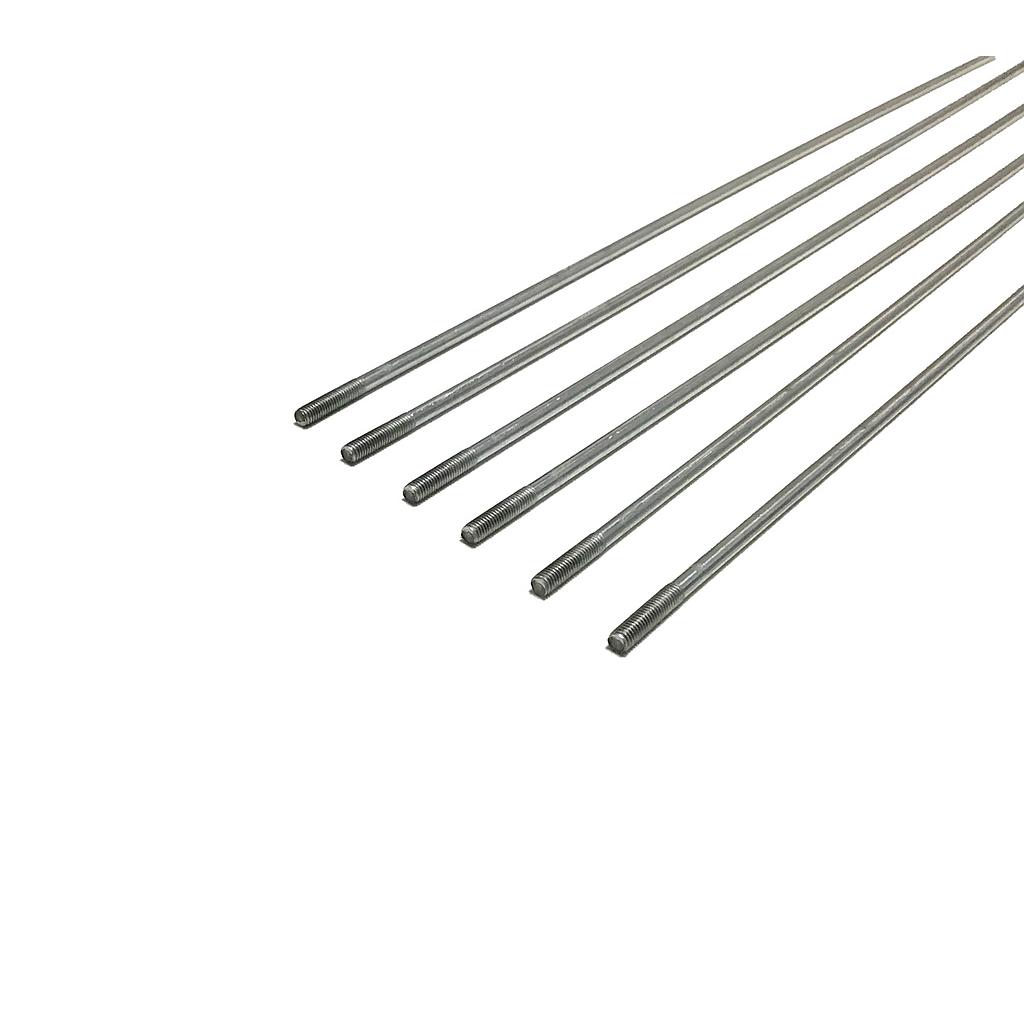 MP JET Zinc Coated Steel Rod 2.6mm M3 thread 290mm ( 6 units )
