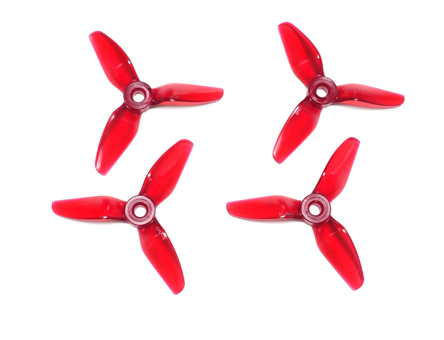 HQ Durable Prop  3X4X3 V1S Tri-blade Red (2 pairs )