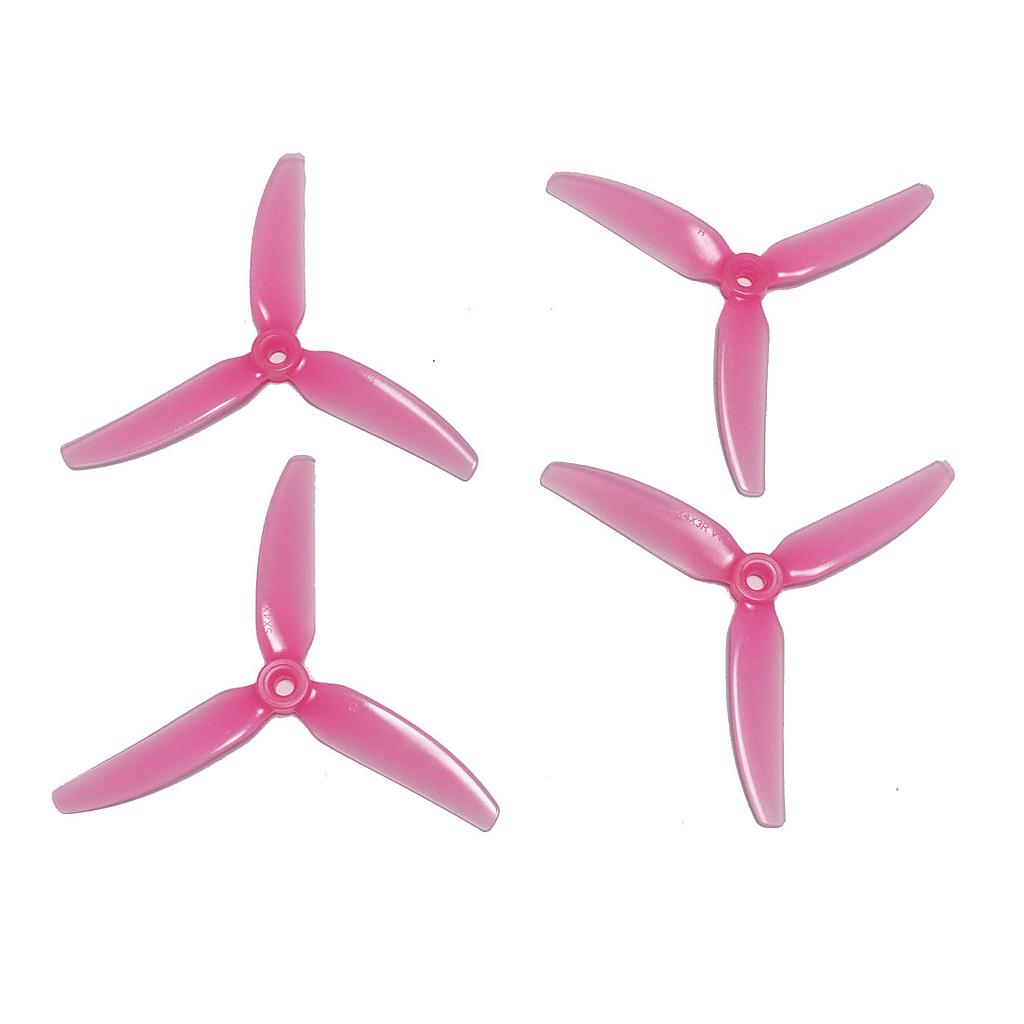 HQ Durable Prop  5x4.3X3 V1S Tri-blade Light Pink (2 pairs )