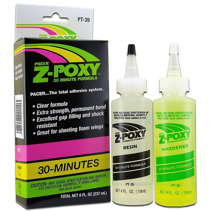 Epoxy Adhesive Pacer ZAP Z-POXY 30 Minute 237ML