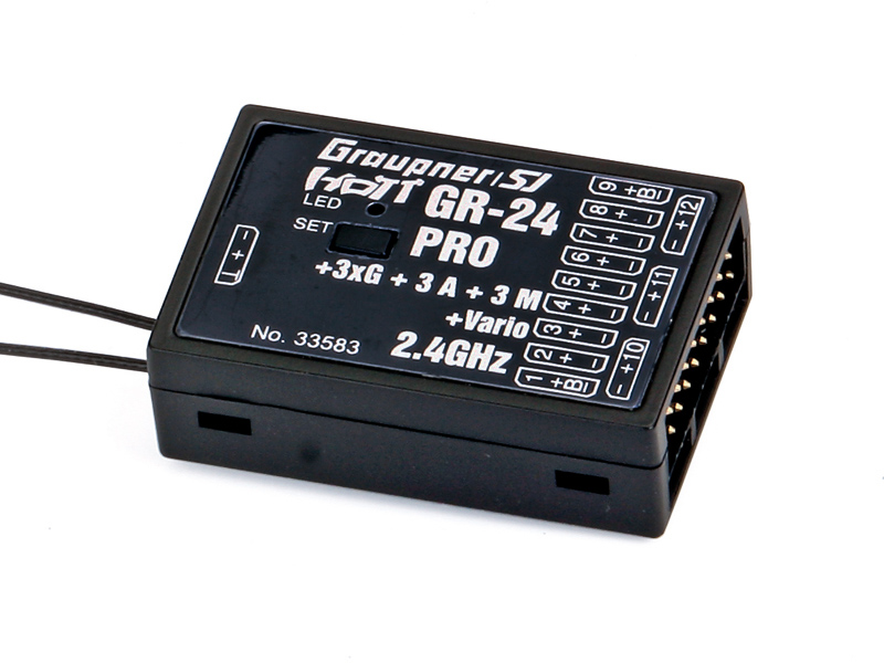 Graupner GR-24 PRO3xG+3A+3M+Vario receiver HoTT