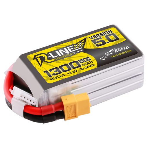 TATTU R-Line V5.0 4S 1300mAh 14.8V 150C Lipo Battery