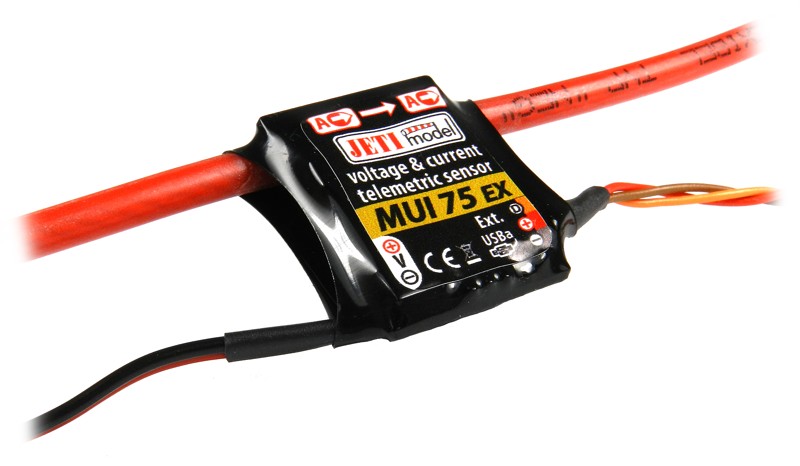 Jeti Telemetry Voltage &amp; Current Sensor MUI75 EX 75A