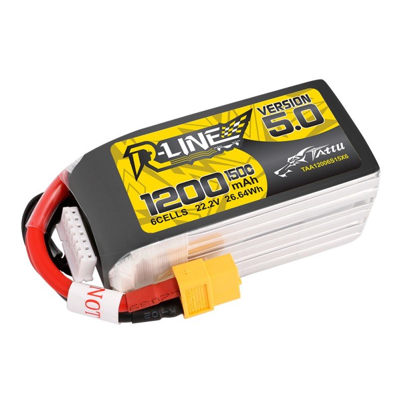 Batería LiPo TATTU R-Line V5.0 6s 22.2V 1200mAh 150C