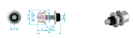 Prop Adapter 3,17mm / M5 for AXI 22XX